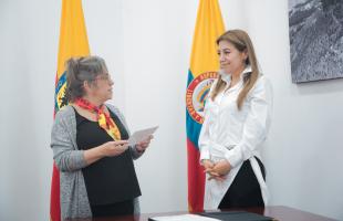 Alta Consejería de Paz, Víctimas y Reconciliación; Ivonne González Rodríguez, Alta Consejera de Paz, Víctimas y Reconciliación; María Clemencia Pérez, secretaria general de la Alcaldía Mayor de Bogotá; Yaneth Suárez