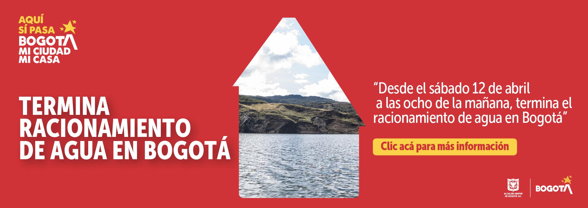 Fin del racionamiento de agua Bogotá